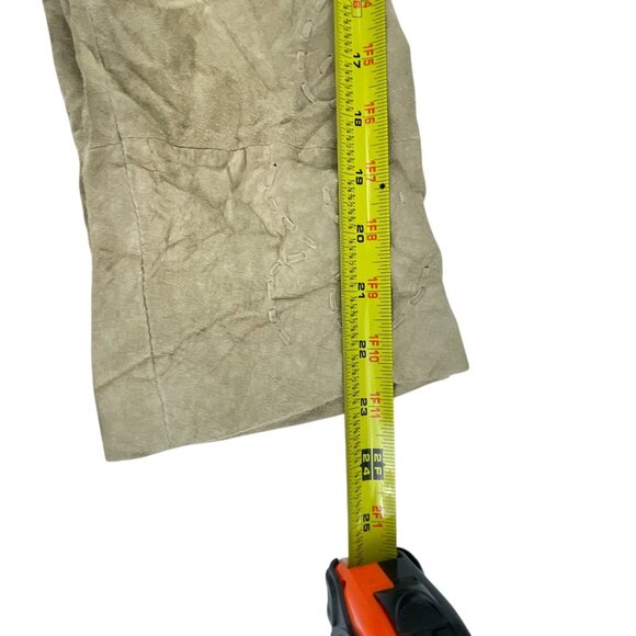 Coldwater Creek Tan Boho Western Embroidered 100% Leather Jacket XL Flower Detai - Picture 5 of 11